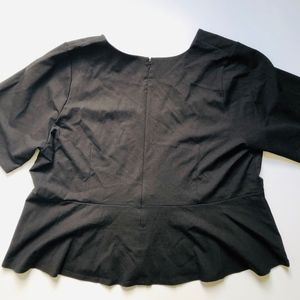Eloquii Tops - Peplum Top Eloquii Black with Gold Buttons Size 2X Eloquii Tops - Peplum Top Eloquii Black with Gold Buttons Size 2X